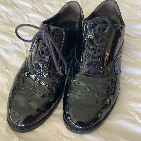 VIONIC HADLEY OXFORD Black Patent Shiny Dress Shoes Wingtip ORTHAHEEL - Picture 13 of 14
